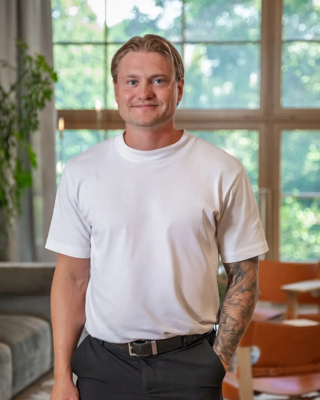 Porträtt av Otto Sahlén, säljare på Factoringgruppen