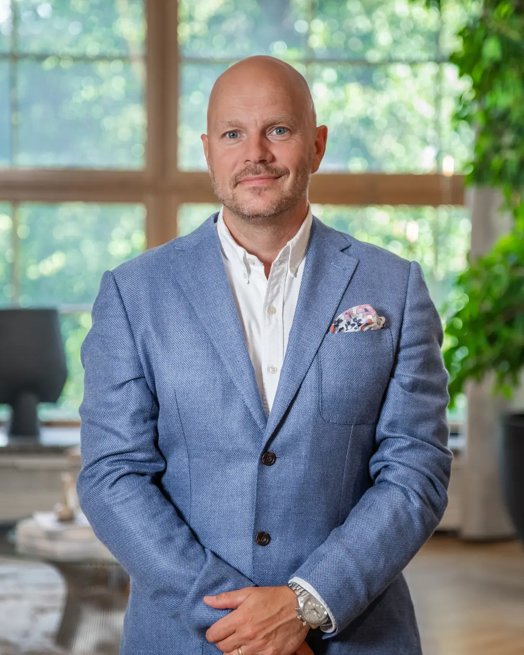 Porträtt av Stefan Strinnholm, säljare på Factoringgruppen