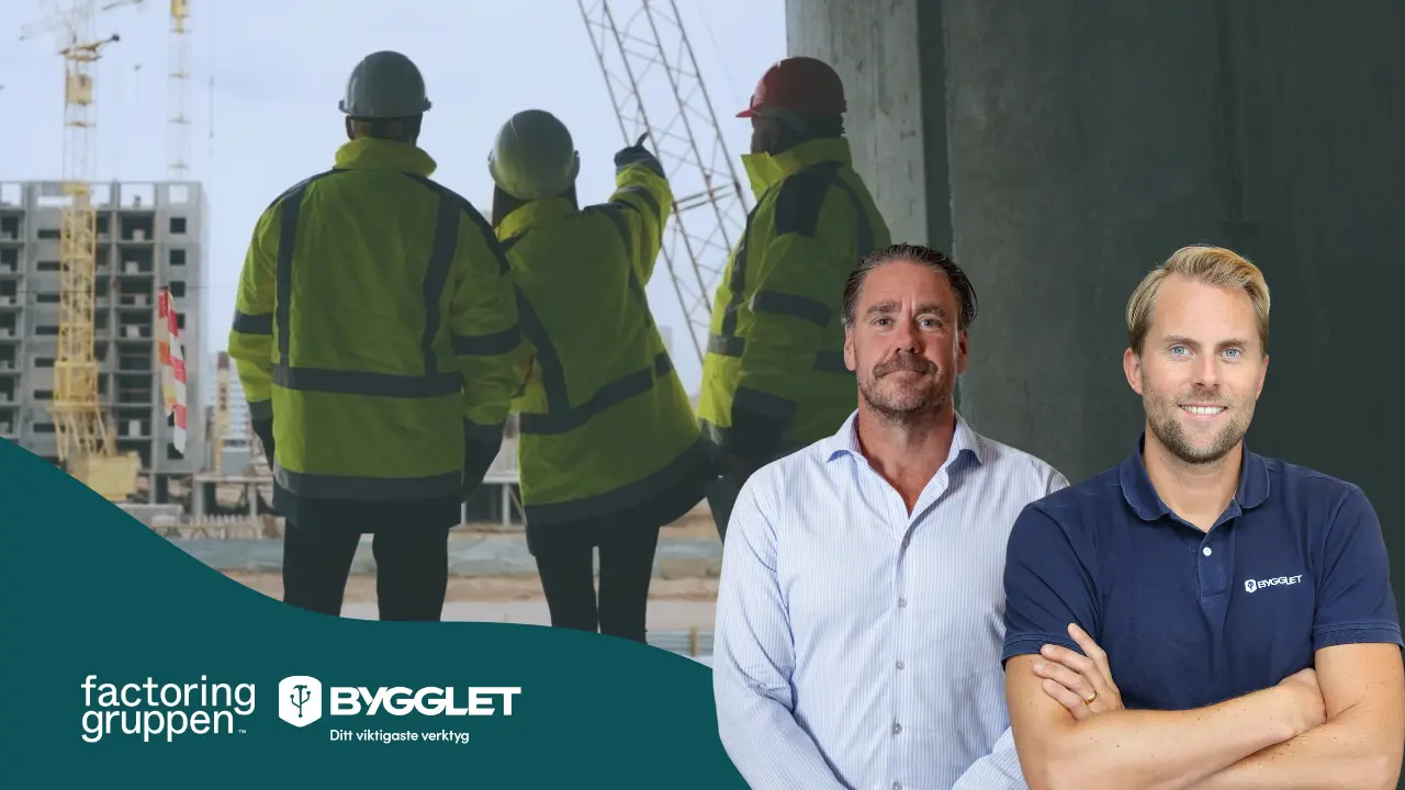 Samarbete mellan Factoringgruppen och Bygglet för smidigare fakturaköp och bättre likviditet i byggbranschen.