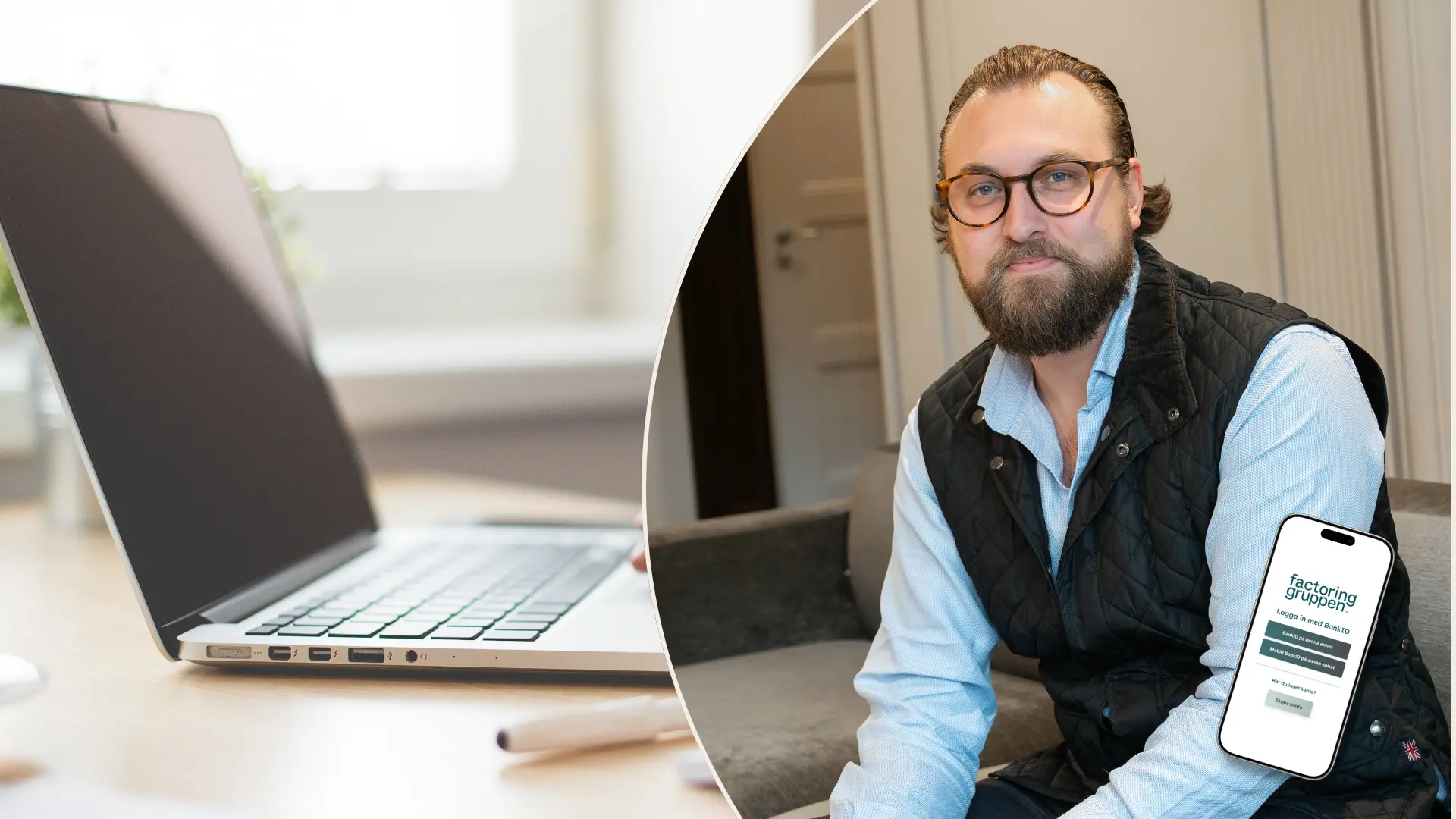 Filip Jansson, operativ chef på factoringgruppen, lanserar RIX-INST