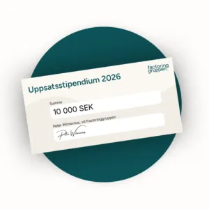 Uppsatsstipendium inom företagsekonomi 2026 hos Factoringgruppen